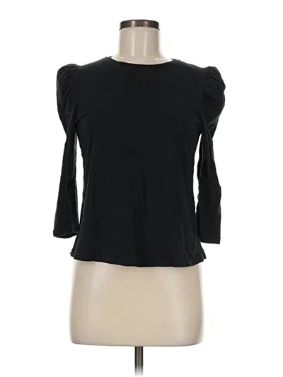 Pre-owned Eri + Ali 3/4 Sleeve Top Black Sweetheart Neckline Tops