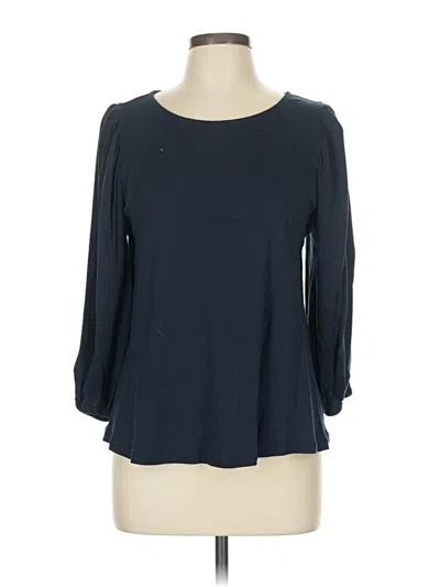Pre-owned Eri + Ali 3/4 Sleeve Top Blue Boatneck Tops