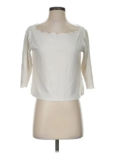 Pre-owned Eri + Ali 3/4 Sleeve Top Ivory Boatneck Tops
