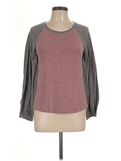Pre-owned Eri + Ali 3/4 Sleeve T-shirt In Burgundy