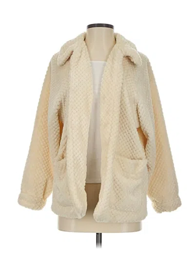 Pre-owned Eri + Ali Faux Fur Jacket In Ivory