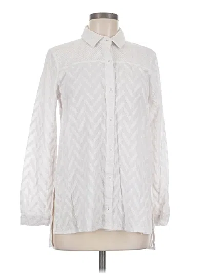 Pre-owned Eri + Ali Long Sleeve Blouse In Ivory