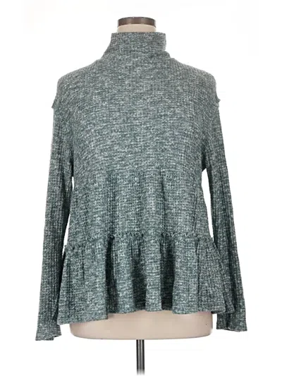 Pre-owned Eri + Ali Long Sleeve Turtleneck In Teal