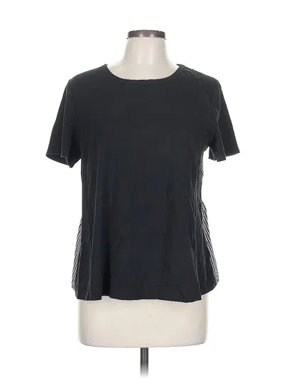 Pre-owned Eri + Ali Short Sleeve Top Black Crew Neck Tops