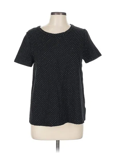 Pre-owned Eri + Ali Short Sleeve Top Black Crew Neck Tops