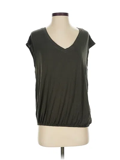 Pre-owned Eri + Ali Short Sleeve Top Gray V Neck Tops