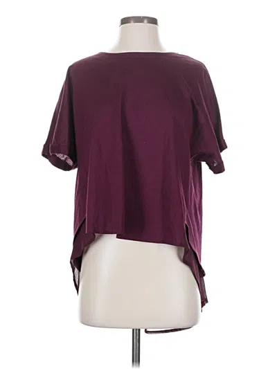 Pre-owned Eri + Ali Short Sleeve T-shirt In Burgundy