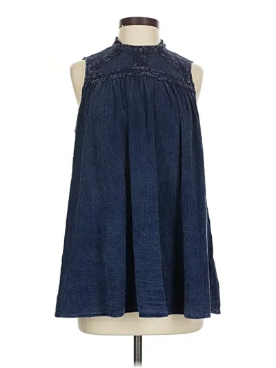 Pre-owned Eri + Ali Sleeveless Blouse In Blue