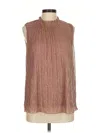 Eri + Ali Sleeveless Blouse In Brown
