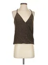 Eri + Ali Sleeveless Blouse In Brown