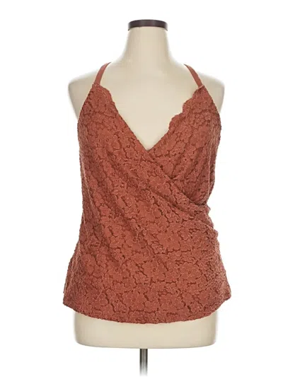 Pre-owned Eri + Ali Sleeveless Blouse In Brown