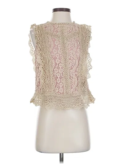 Pre-owned Eri + Ali Sleeveless Blouse In Brown