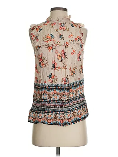 Pre-owned Eri + Ali Sleeveless Blouse In Brown