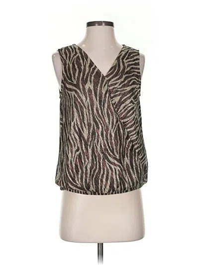 Pre-owned Eri + Ali Sleeveless Blouse In Brown