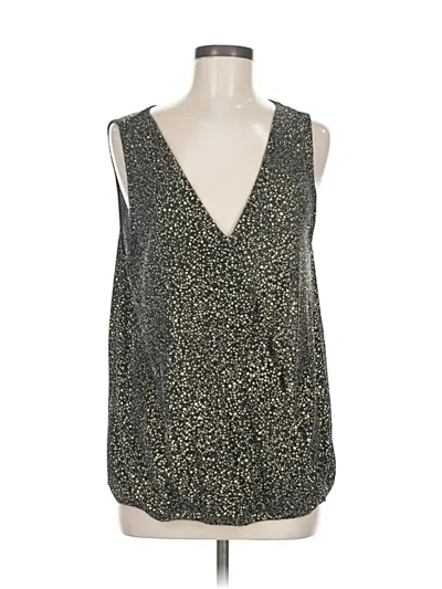 Pre-owned Eri + Ali Sleeveless Blouse In Gold
