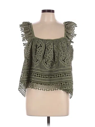 Pre-owned Eri + Ali Sleeveless Blouse In Green