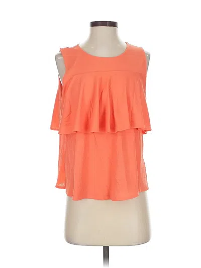 Pre-owned Eri + Ali Sleeveless Blouse In Orange