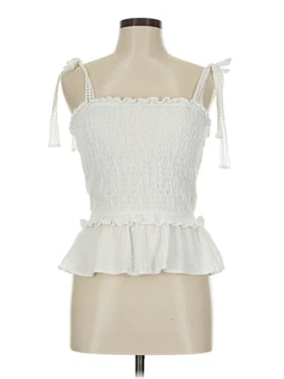 Pre-owned Eri + Ali Sleeveless Blouse In White