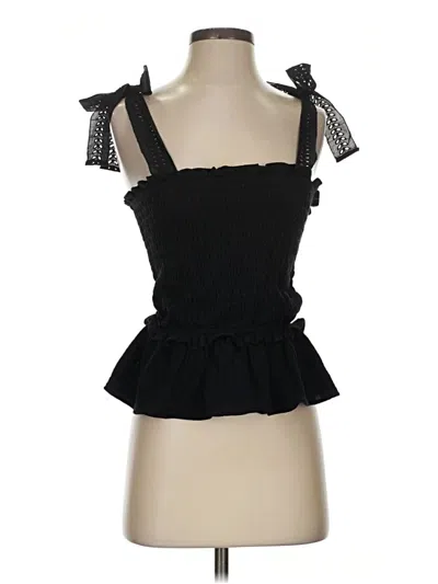 Eri + Ali Sleeveless Top Black Square Neckline Tops