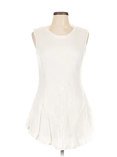Pre-owned Eri + Ali Sleeveless Top Ivory Boatneck Tops In White