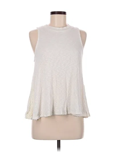 Pre-owned Eri + Ali Sleeveless Top Ivory Halter Neckline Tops In White