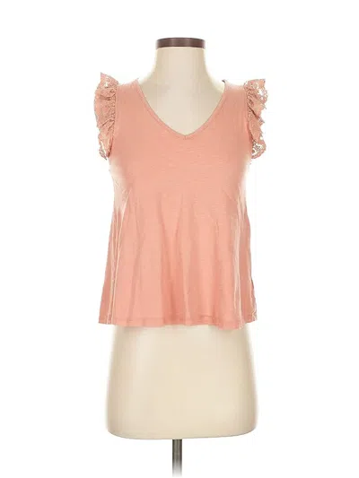Pre-owned Eri + Ali Sleeveless Top Orange Sweetheart Neckline Tops