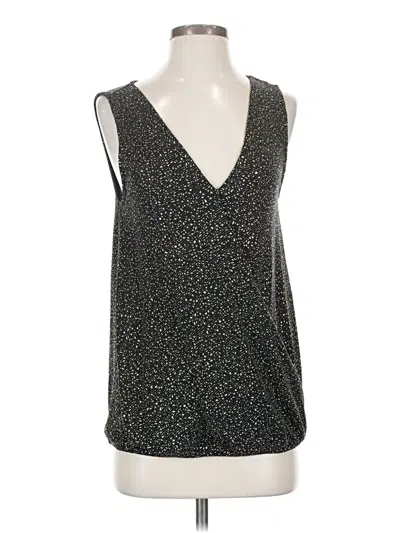 Pre-owned Eri + Ali Sleeveless Top Silver V-neck Tops