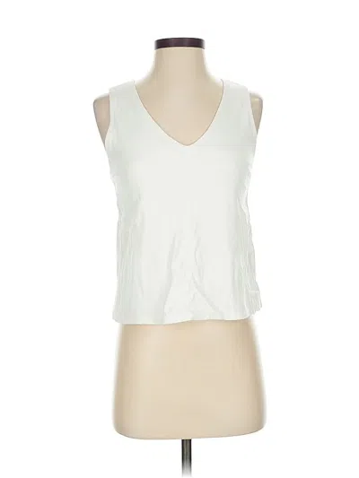 Pre-owned Eri + Ali Tank Top White Plunge Neckline Tops