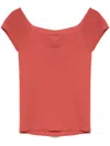 Eric Bompard Bardot-neckline Top In レッド