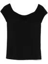 Eric Bompard Bardot-neckline Top In Black