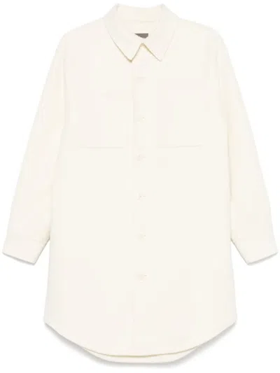 Eric Bompard Brushed Coat In White