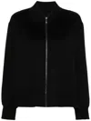 Eric Bompard Brushed-finish Bomber Jacket In Black