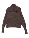 Eric Bompard Button-collar Sweater In Brown