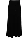 Bompard Buttoned Maxi Skirt In Schwarz