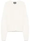 Eric Bompard Pointelle-knit Cardigan In White