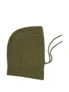 Eric Bompard Cable-knit Drawstring Hood In Green