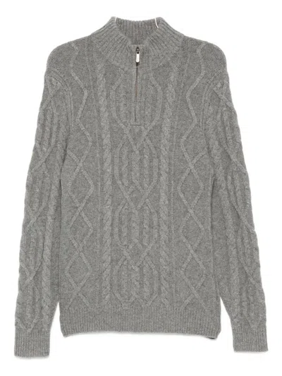 Eric Bompard Cable-knit Sweater In Blue