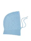 Eric Bompard Cable-knit Tie Hood In Blue