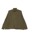 Eric Bompard Cable-knit Turtleneck Sweater In Brown