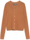 Eric Bompard Cashmere Cardigan In Brown