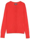 Eric Bompard Cashmere Cardigan In Orange