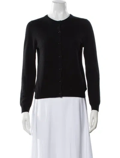 Pre-owned Eric Bompard Cashmere Crew Neck Sweater In Black