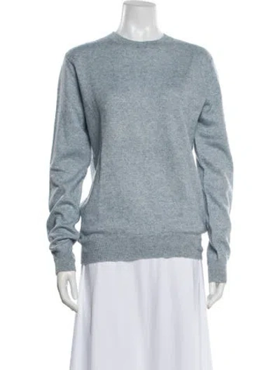 Pre-owned Eric Bompard Cashmere Crew Neck Sweater In Blue