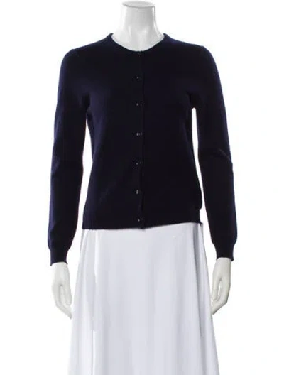 Pre-owned Eric Bompard Cashmere Crew Neck Sweater In Blue