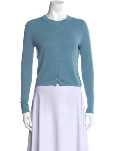 Pre-owned Eric Bompard Cashmere Crew Neck Sweater In Blue