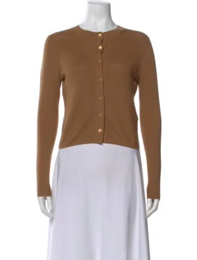 Pre-owned Eric Bompard Cashmere Crew Neck Sweater In Brown