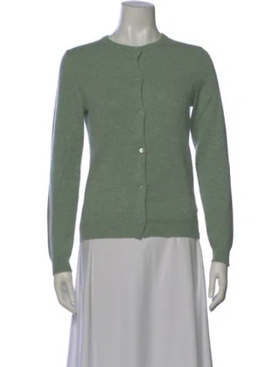 Pre-owned Eric Bompard Cashmere Crew Neck Sweater In Green