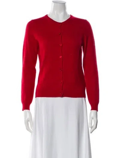 Pre-owned Bompard Cashmere Crew Neck Sweater In Red