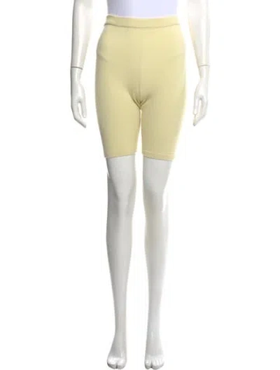 Pre-owned Eric Bompard Cashmere Knee-length Shorts W/ Tags In Yellow