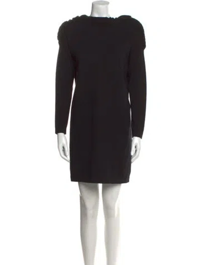 Pre-owned Eric Bompard Cashmere Mini Dress In Black